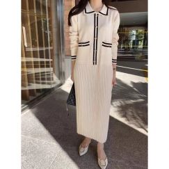 Women Classic Style Long Sleeve Solid Color Maxi Long Dress