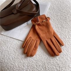 15 pairs Women Fashion Solid Color Faux Suede Gloves