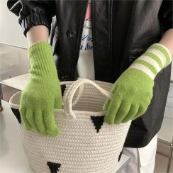 12 pairs Women Elegant Simple Style Streetwear Stripe Gloves